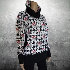 Handgemachter dünner Hahnentritt Hoodie Grö...