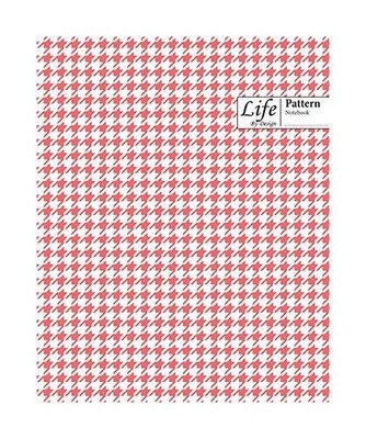 Checkered II Pattern Composition Notebook Wide Large 100 Sheet Pink Cover, Desig
