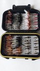 trout salmon fly fishing flies assortment box with 60 fly fishing flies