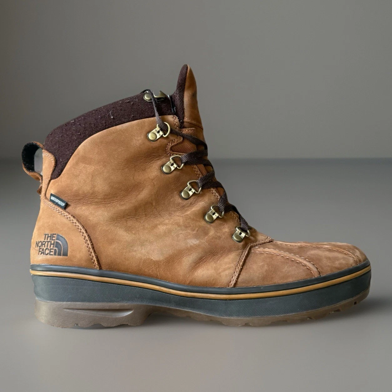 The North Face Ballard Duck Boots Men's Size 11 Brown Leather Hunting Hiking