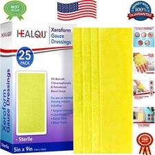 25 Pack Xeroform 5x9 Petrolatum Dressing - Versatile Sterile Wound Care Gauze