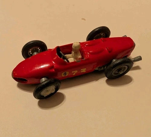 Vintage 1960's Matchbox Lesney No.73 Red Ferrari F1 Indy Car With Driver