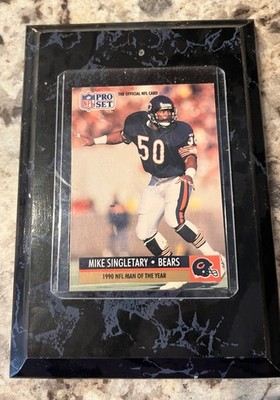 Pro Set Mike Singletary Chicago Bears 1990 NFL Man of the Year #5 1991 Card