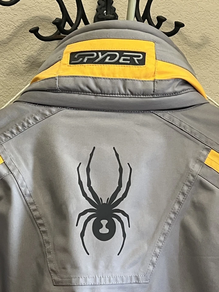 Chaqueta de esquí Spyder para hombre grande amarilla negra Dermizax-EV X-Static aislada Snow2XL Foto 4 de 4