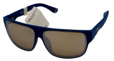 Fila Mens Rectangle Blue Sunglass , Silver Flash Lens SF9336 C03X