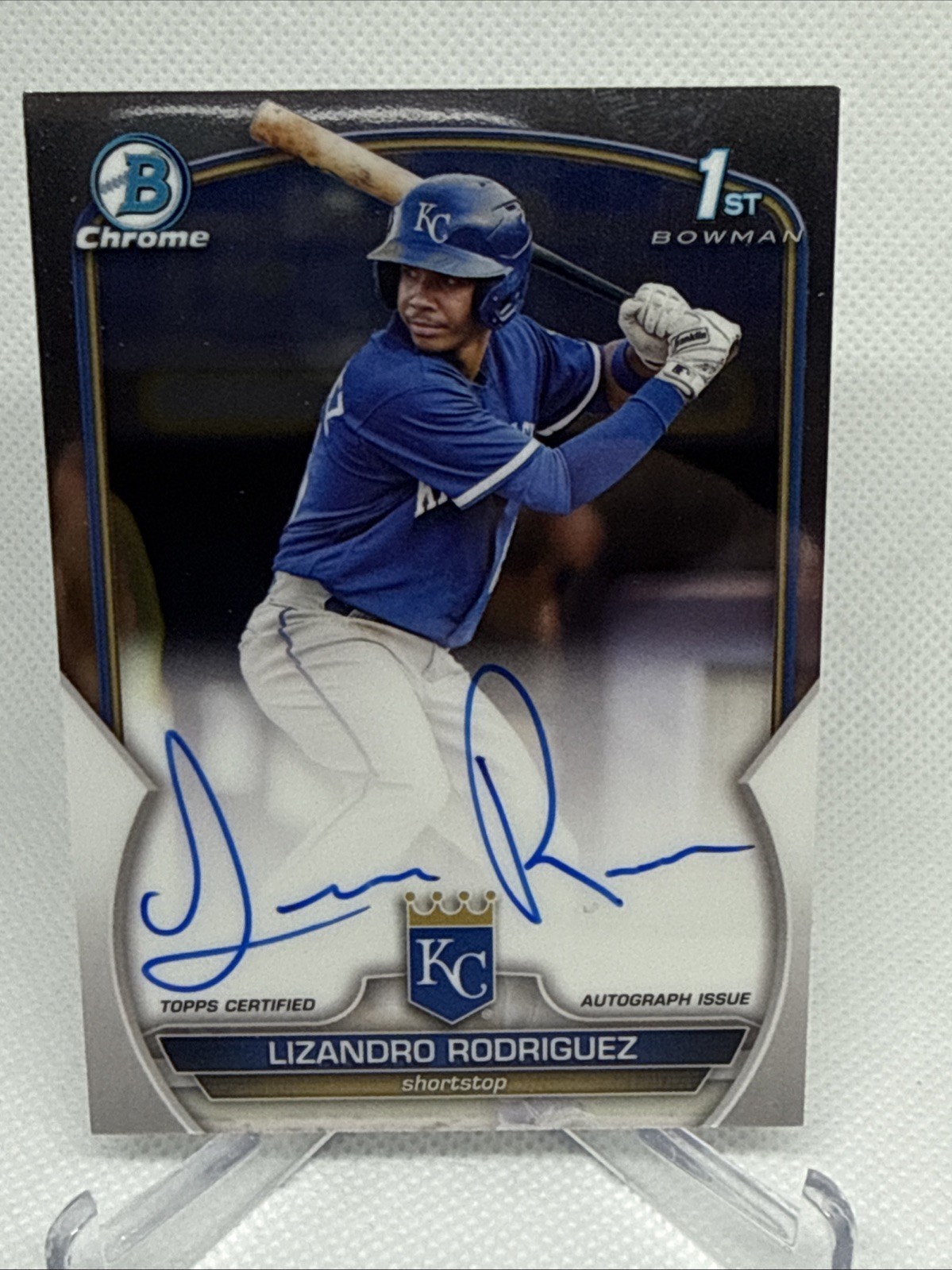 2023 Bowman Lizandro Rodriguez Chrome Auto 1st Prospect #CPA-LRZ Royals
