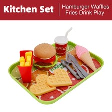Hamburger Gaufres Frites Simulation Nourriture Cuisine Ensemble Jouets Enfants