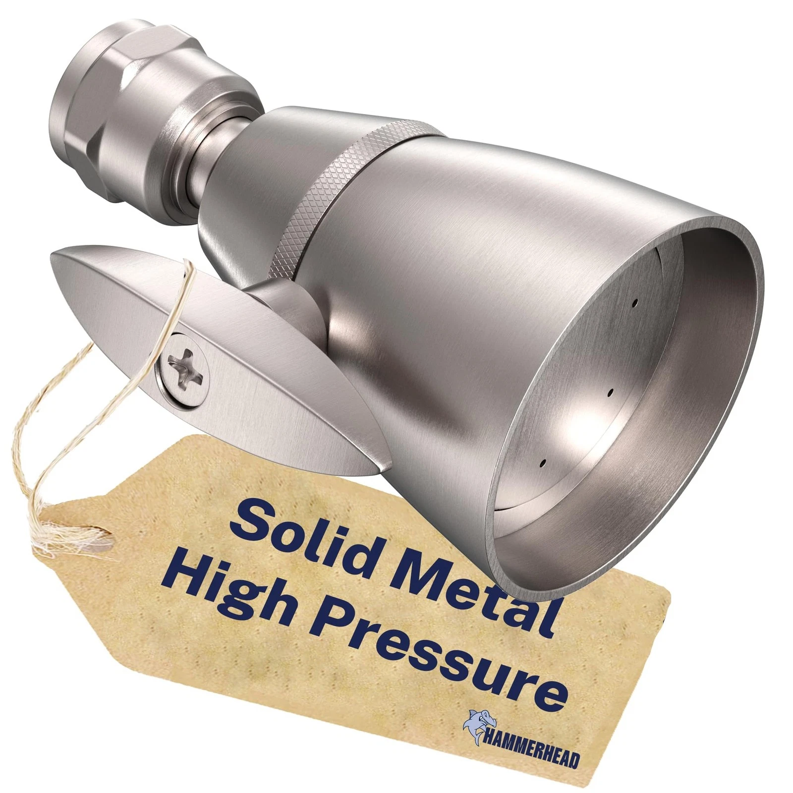 HammerHead Showers® Solid Metal 2 Inch High 2.5 GPM Standard, Brushed Nickel