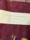 Vintage Williams Sonoma Provence French Tablecloth 70 x 70 Maroon Floral Bee — photo 2