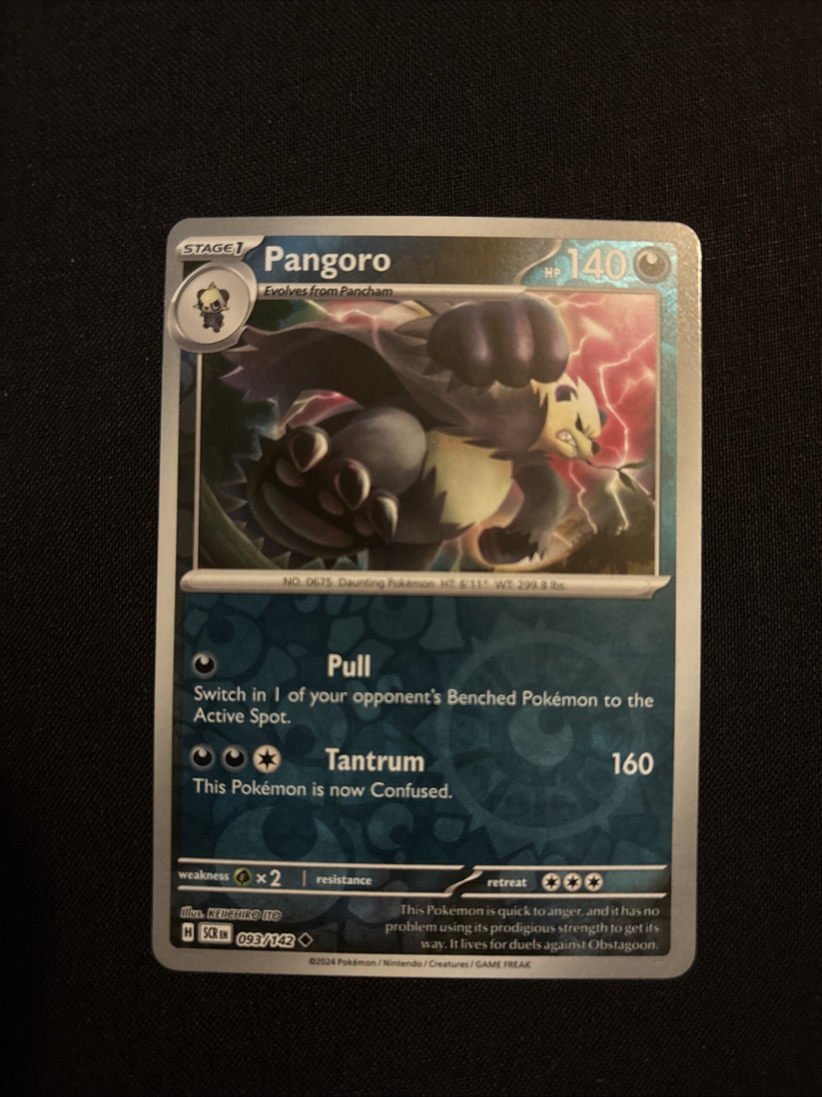 Pangoro 93/142 Pokemon Card Stellar Crown Uncommon 140 HP Near Mint FV