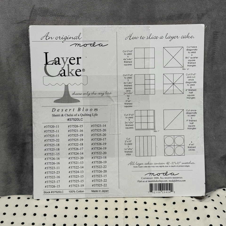 Desert Bloom Layer Cake (42) 10” Sherri  Chelsi Moda Fabrics RARE! OUT OF PRINT! - Image 3 of 3