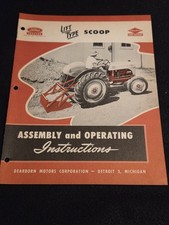 Original Ford Tractor Lift Type Scoop Operator's Manual Dearborn Farm Equipment 