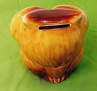 Vintage Ceramic Owl Coin Bank  Brown 5" Tall Made In Japan  Big Eyes — photo 6