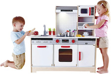 Hape Kids All-In-1 Wooden Play Kitchen with Accessories E3145