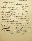 ✒ L.A.S Gabriel FAURÉ composer organist pianist to journalist Georges PIOCH