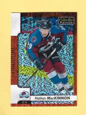 2017-18 Upper Deck OPC Platinum Nathan MacKinnon #67 Orange Checkers #04/25