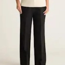 Quince Women's Black Ultra Stretch Ponte Trouser Pants Size 8