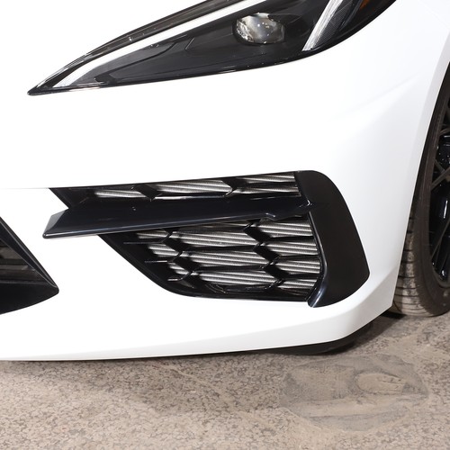 Glossy Piano Black Front Bumper Fog Light Lamp Trims for Corvette C8 2020-25 US - Bild 11 von 17
