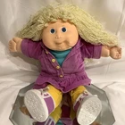 1989 Cabbage Patch Kids Long Blond Hair Blue Eye Girl Doll