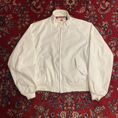 Baracuta 80s Polyester Cotton G9 Harrington Jacket, White