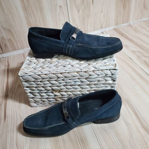 Stacy Adams Eagon Slip-On Suede Loafer Men's Navy Size 9.5 EUC - Picture 2 of 6