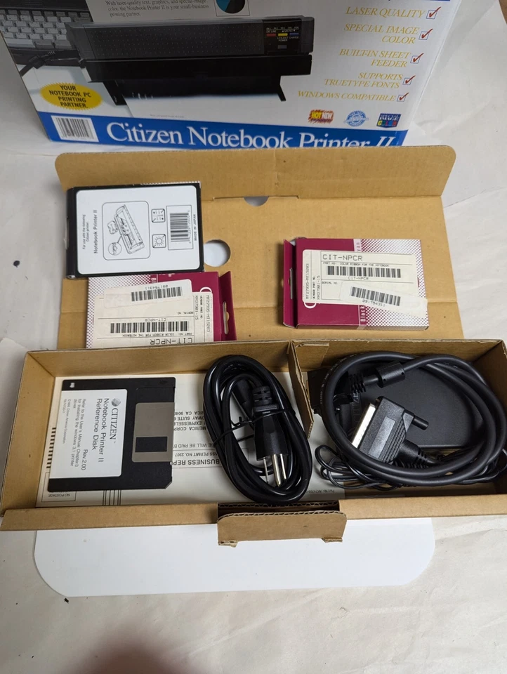 Vintage Citizen Notebook Printer II almost complete  IN BOX! Printer Damage - Image 3 of 4