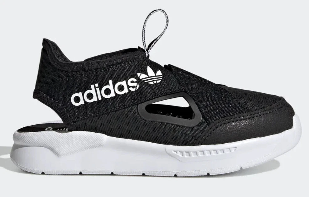 Scarpe da bambino Adidas 360 sandalo C comode slip on nero bianco GX0861 taglia 3