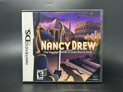 Nancy Drew: The Deadly Secret of Olde World Park (Nintendo DS) CASE+MANUAL ONLY