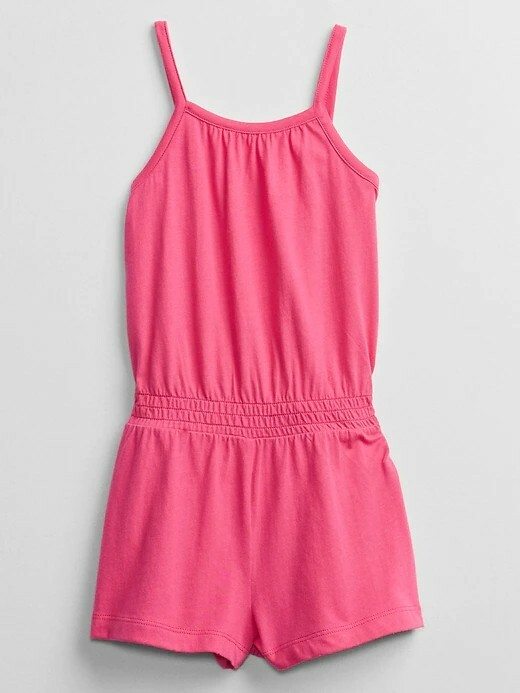 Gap Romper Toddler Girls 5T Pink Elastic Waist Crew Neck Sleeveless ~ New-image