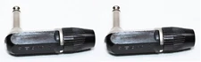 (2) Two Genuine REAN by NEUTRIK NYS207 Mono 1/4" Plug Right Angle 6.35 mm Nickel