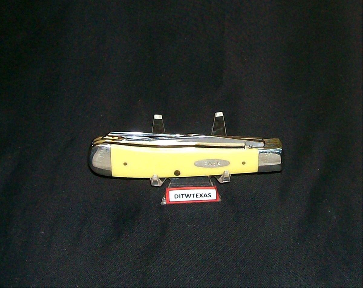 Case XX 3254 Knife Circa-1985 (5) Dot Yellow Delrin Handles W