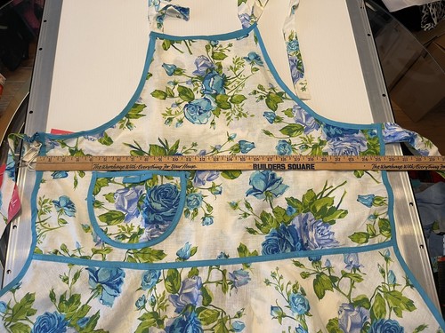 Jessie Steel Lot Of 2 Blue Floral Hostess Kitchen Aprons New Cottagecore Retro - Picture 10 of 12
