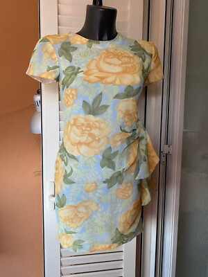 SALE  EMPORIO ARMANI COCKTAILKLEID GEBLÜMT GR 38    