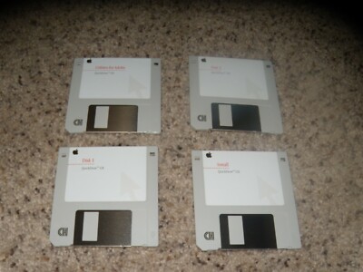 4 Quickdraw GX Macintosh Disks: Install, Disk 1/2 and Utilities for Adobe