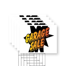 Garage Sale Yard Sign Local Bargains, Neighborhood Events, Bold Signage