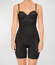 SPANX Suit Your Fancy Strapless Cupped Mid-Thigh Bodysuit S/P 10156R Very Black