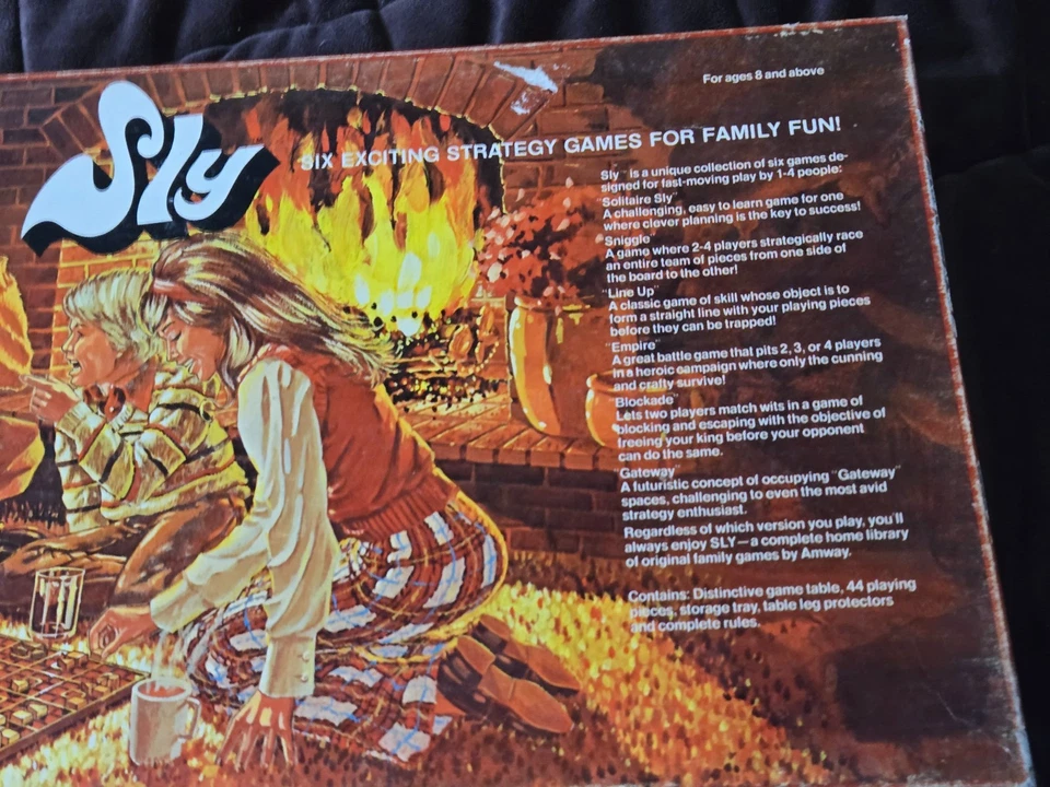 Vintage 1975 SLY BOARD GAME Fireside Game 6 in 1 Strategy 100% COMPLETE - Image 3 of 4