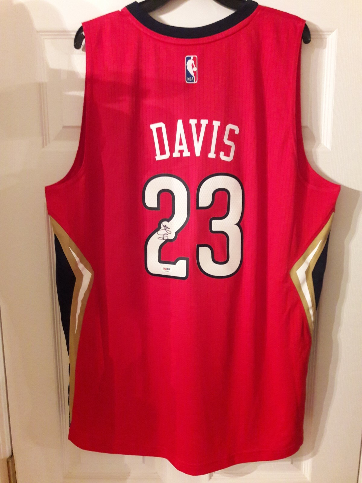 Anthony Davis Autographed Signed New Orleans Pelicans AUTHENTIC RED SWINGMAN JERSEY PSA DNA 