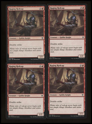 Raging Redcap x4 #134 Throne of Eldraine MTG Near Mint Common