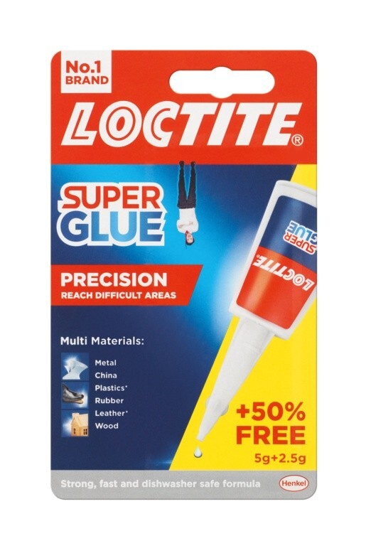Precision Super Glue Extra Long Nozzle Water Resistant Loctite 7.5g (50% Free)