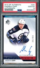 2015-16 Sp Authentic ~ Andrew Copp ~ RC  Future Watch /999 ~ Auto ~ PSA 10