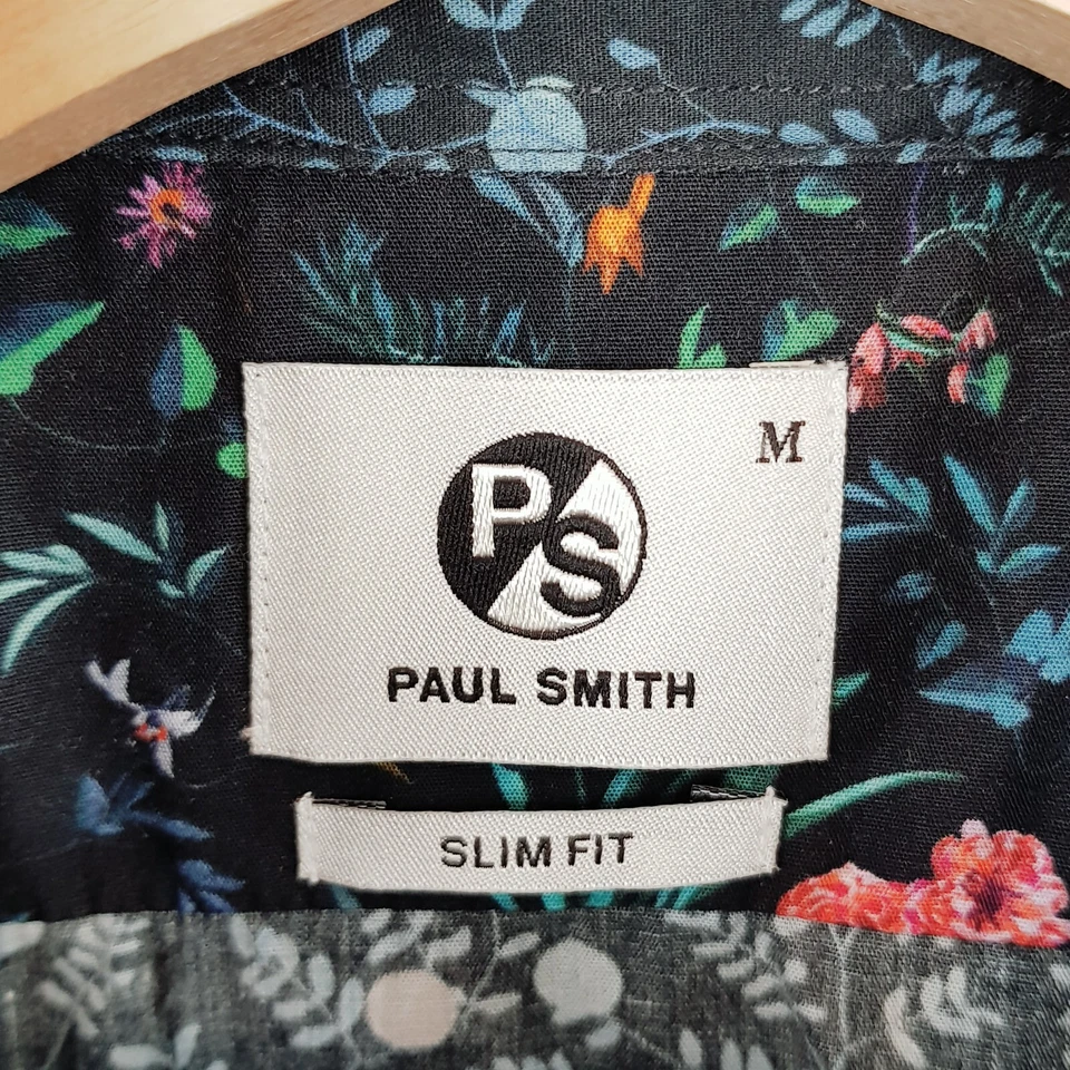 PAUL SMITH PS Mens Size M Floral Print Slim Fit Long Sleeve Shirt - image 3 of 4