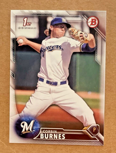 Corbin Burnes #BD-89 2016 Bowman Draft card