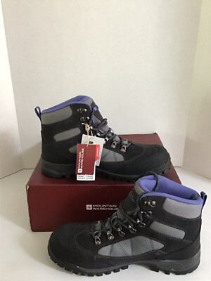Mountain Warehouse Womens Storm Hiking Boots Grey Suede Lace Up Waterproof  Sz 10 Australia