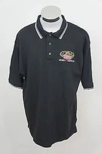 Harriton Polo Shirt Men's Black Outback Bowl Florida vs Iowa Embroidered Size L