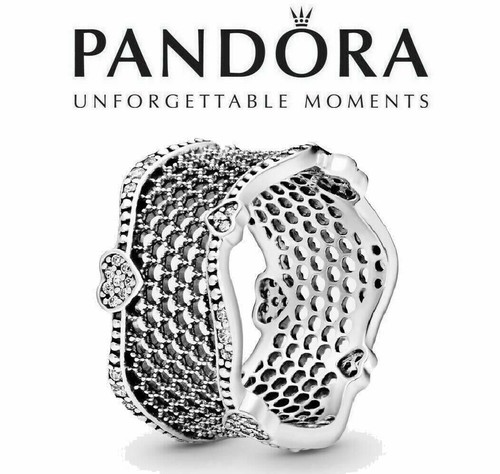 Pandora Pave Hearts Lace Of Love Ring 