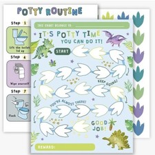 Central 23 - 14.5" x 11" Dinosaurs Potty Training Sticker Reward Chart