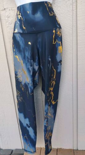 Old Navy Active Powersoft Leggings Women's Navy /Gold, High Rise, Size L - Picture 1 of 10