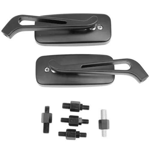 8mm 10mm Black Motorcycle Wing Side Mirrors Anti Glare Motorbike Rearview Tools - Picture 6 of 16