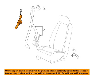GM OEM 07-11 HHR Restraint Systems Front Seat Belts-Adjuster 15802273